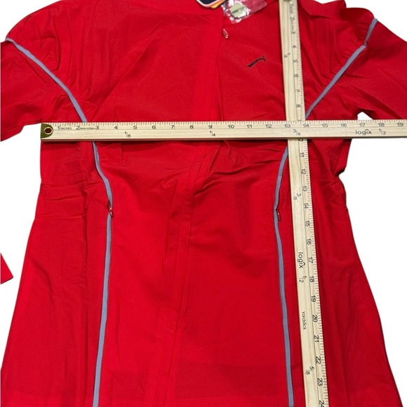 NWT Vibrant Red with gray piping  Jacket Golf Athletic Athleisure Multiple Size - Picture 5 of 5